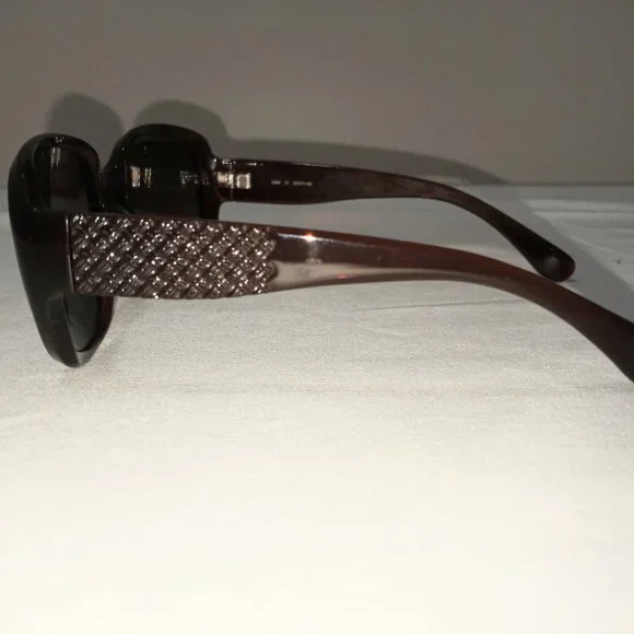 COLE HAAN DARK BROWN SQUARE SUNGLASSES DESIGNER POLARIZED